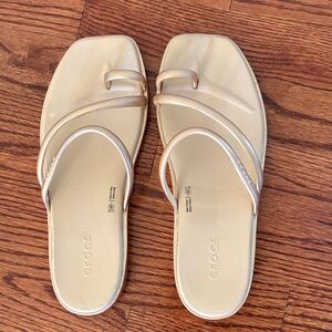 CROCS Women's Tan Slide Sandals